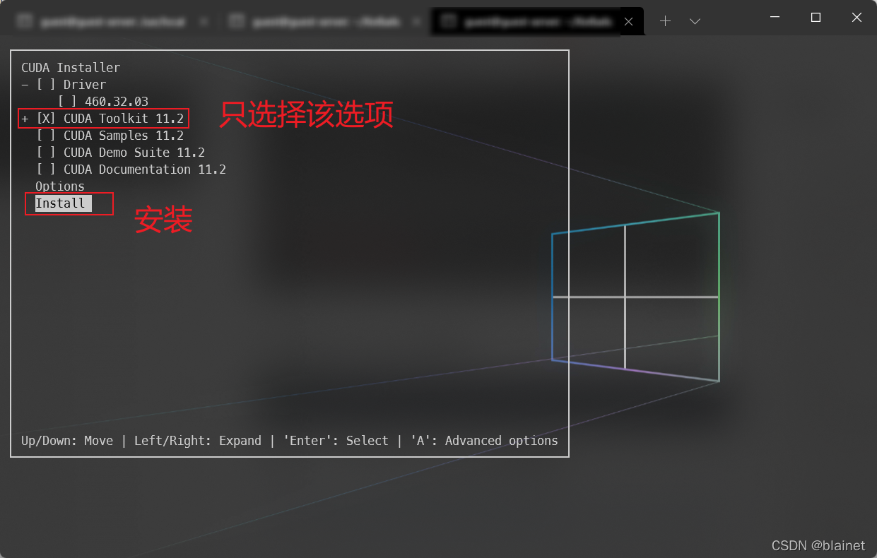 选择安装