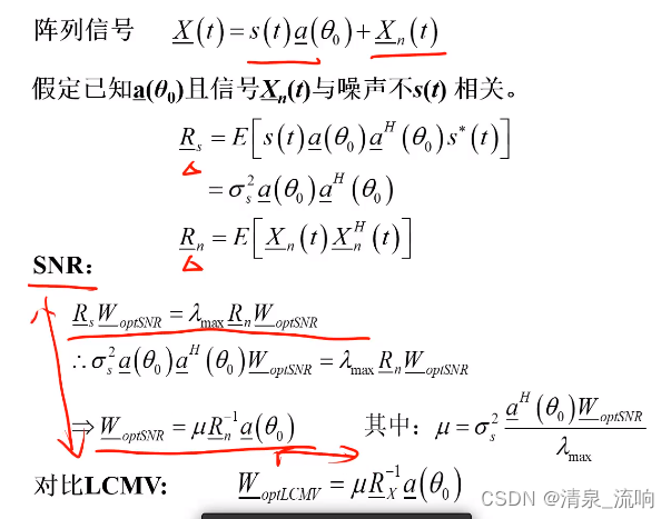 现代信号处理——阵列信号处理（空域滤波原理及其算法）