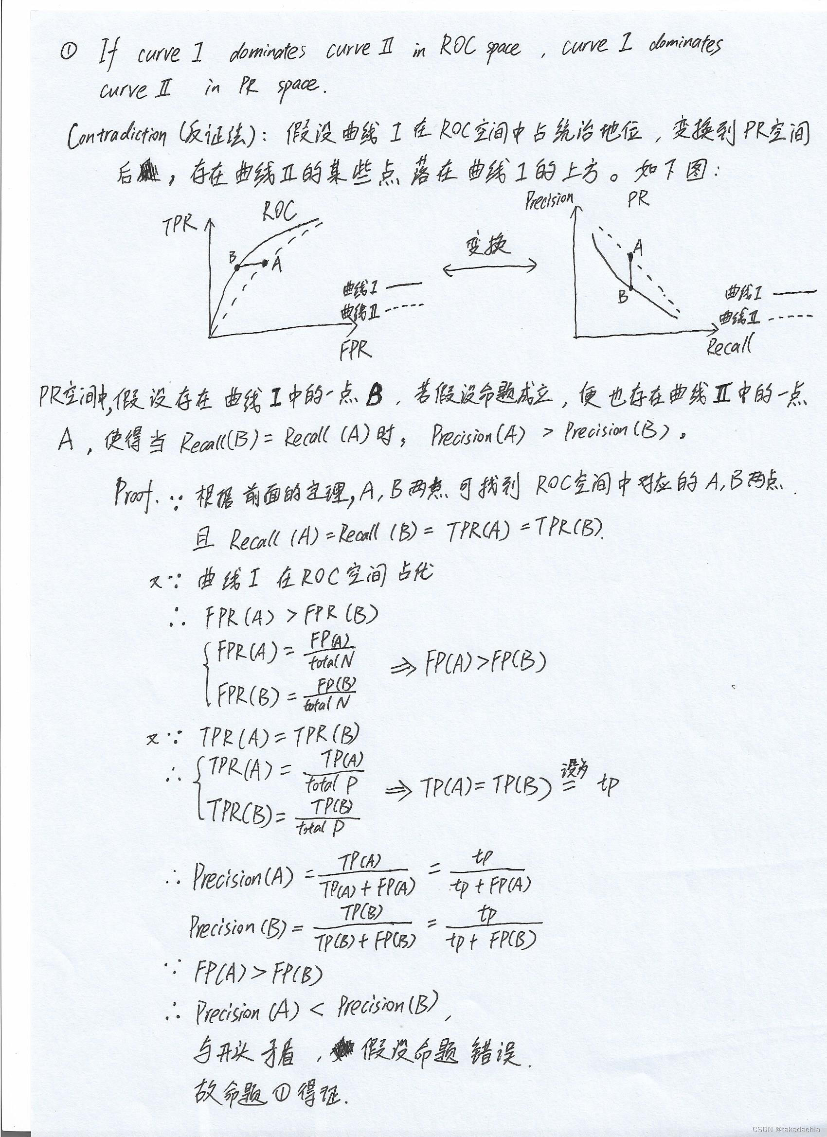 【论文精读】roc和pr曲线的关系(the relationship between precision