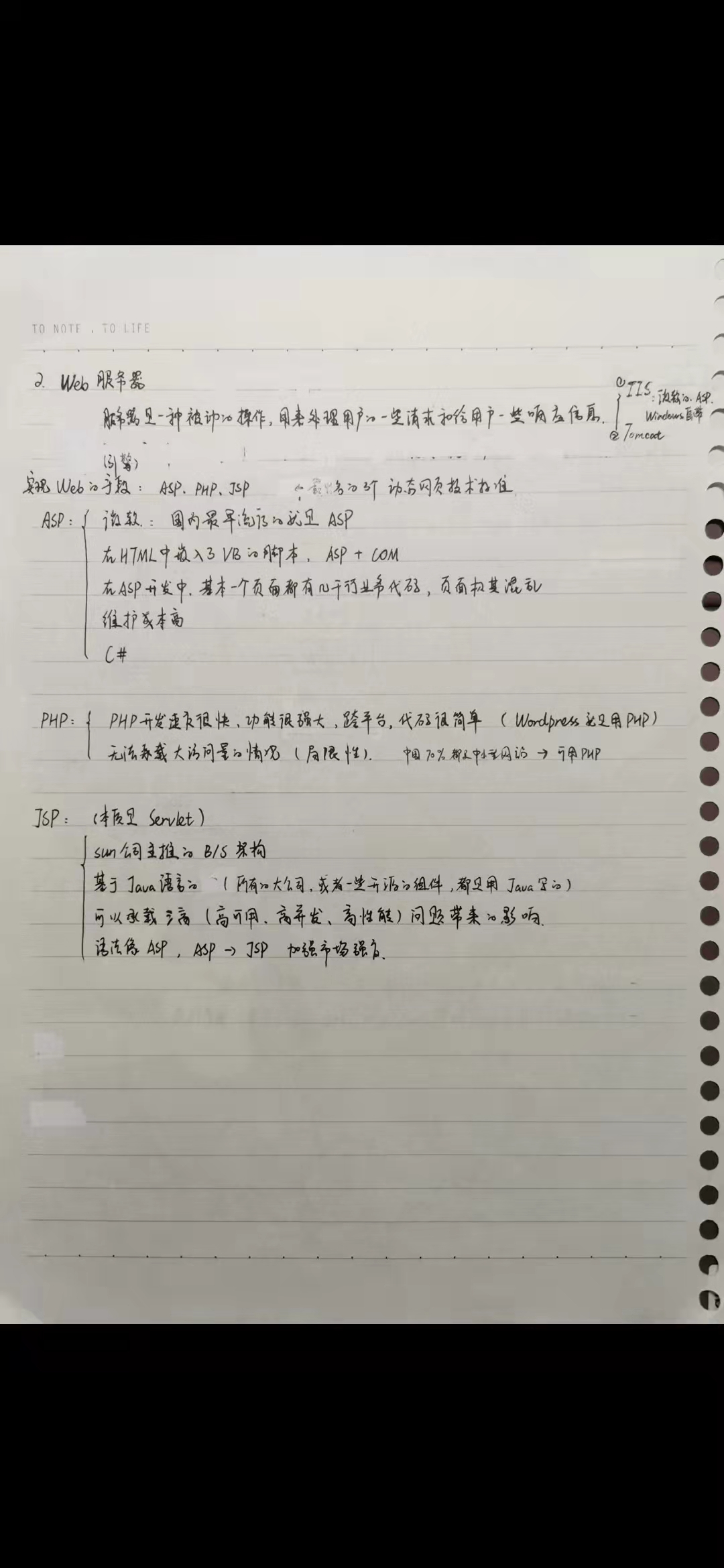 JavaWeb 学习笔记（手写版）..