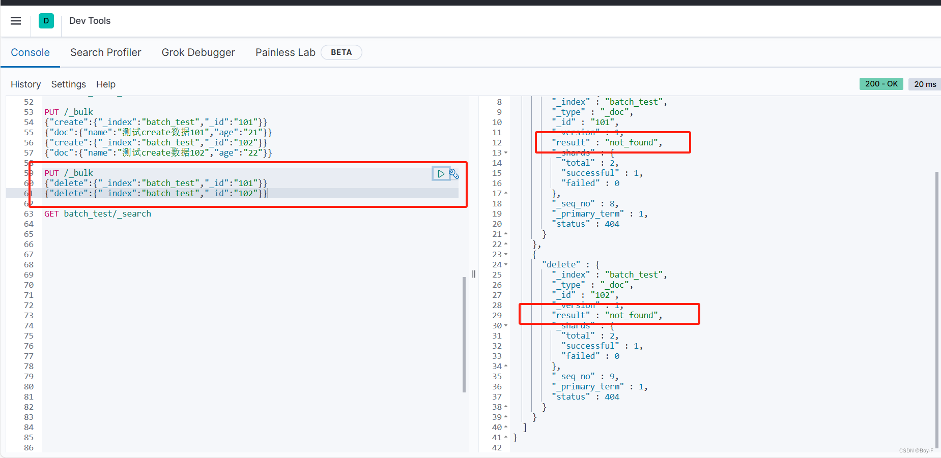 elasticsearch bulk 批量操作