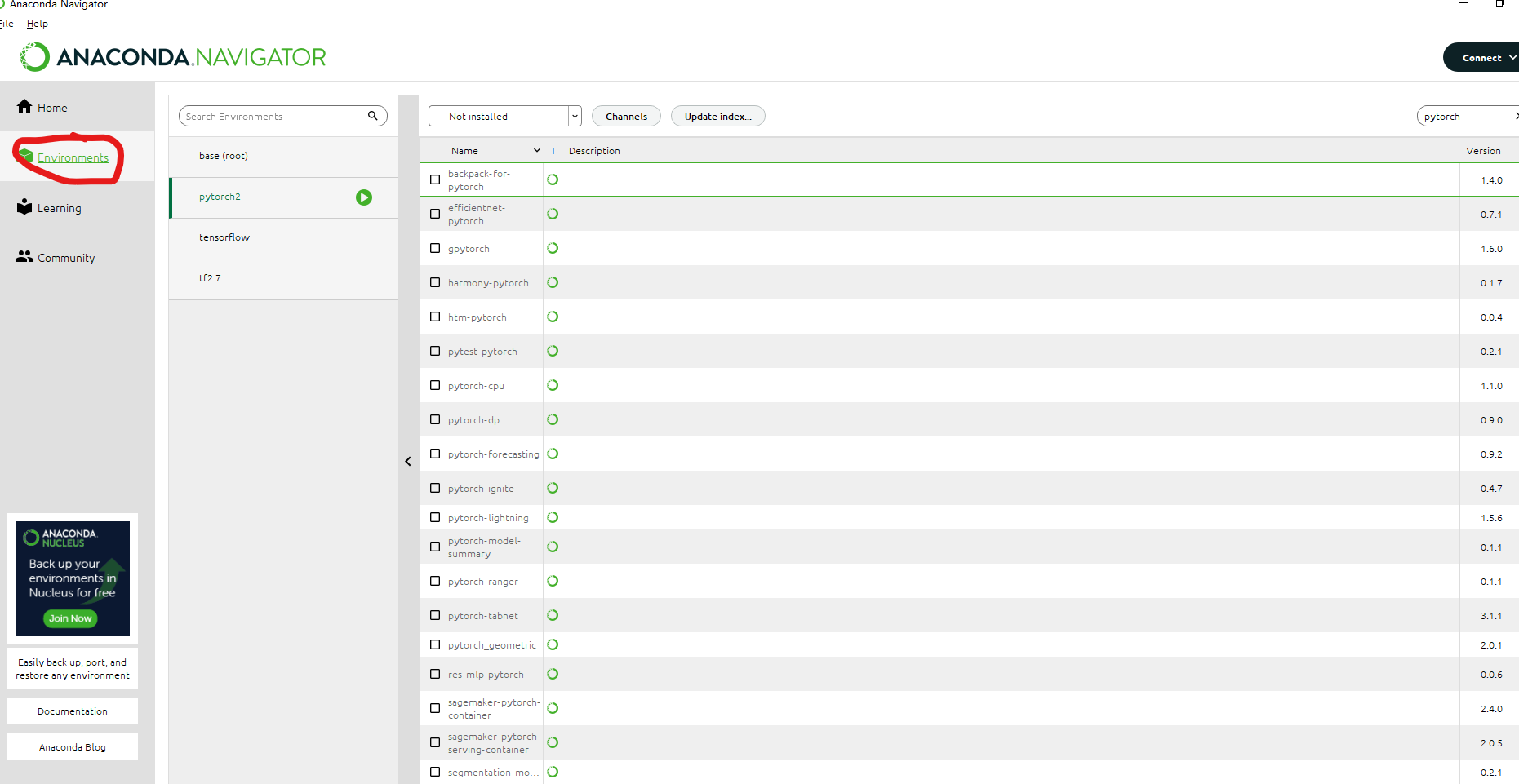 anaconda安装pytorch tensorflow cpu版