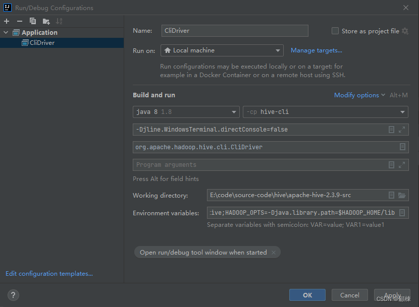 Windows下 IDEA编译调试 hive2.3.9