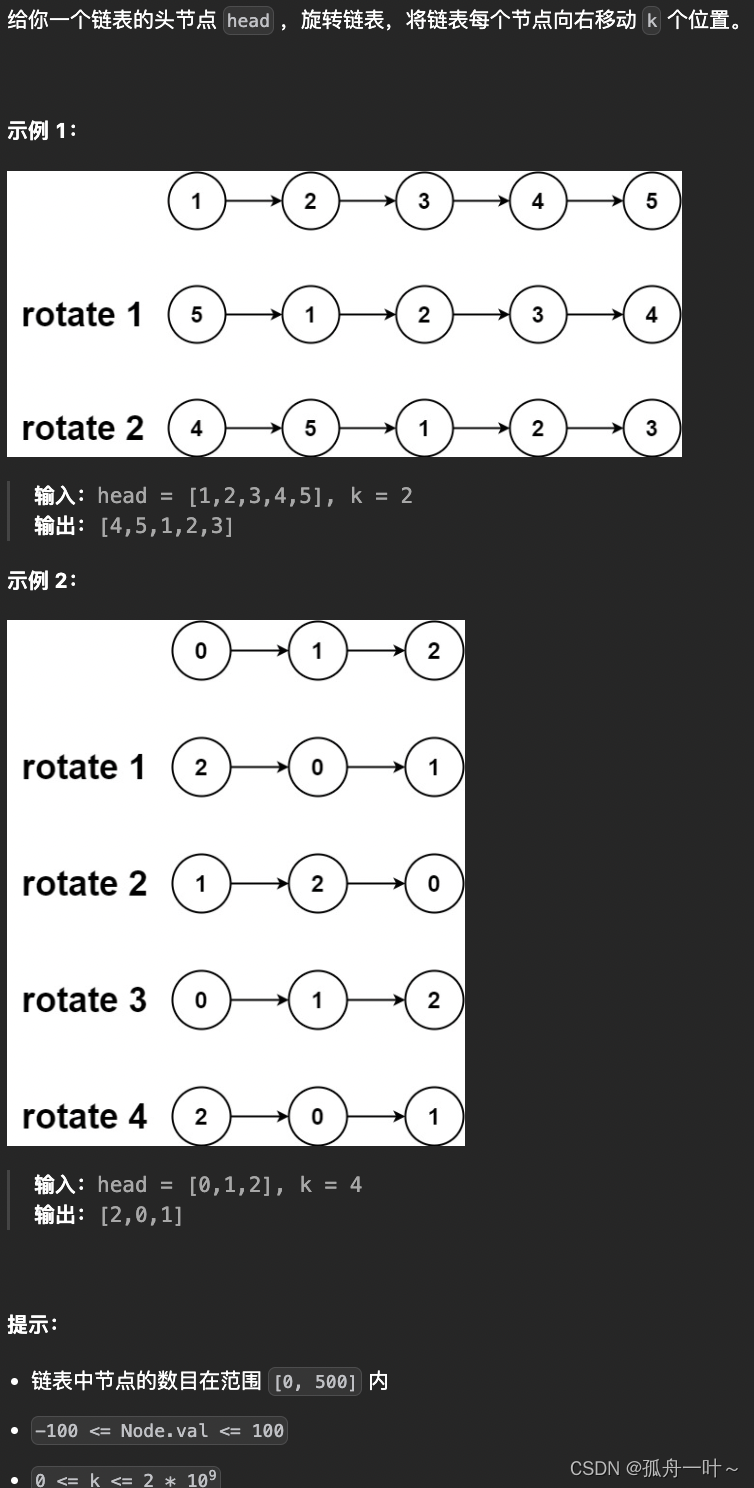 【算法萌新闯力扣】：旋转链表