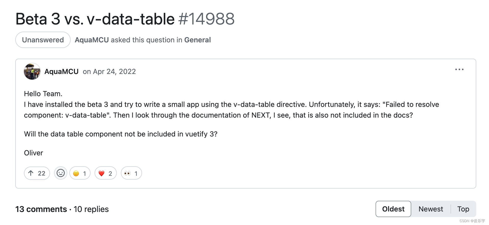 Failed to resolve component: v-data-table“. vue3 + vuefity 使用 v-data-table 报错解决