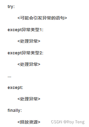 Python中的try-except语句以及finally代码块释放资源_python try except 不使用finally内存释放 ...
