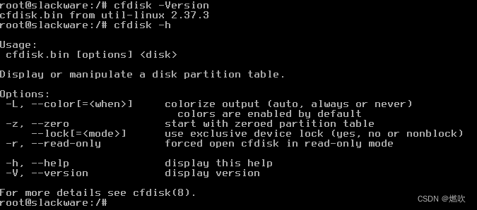 cfdisk