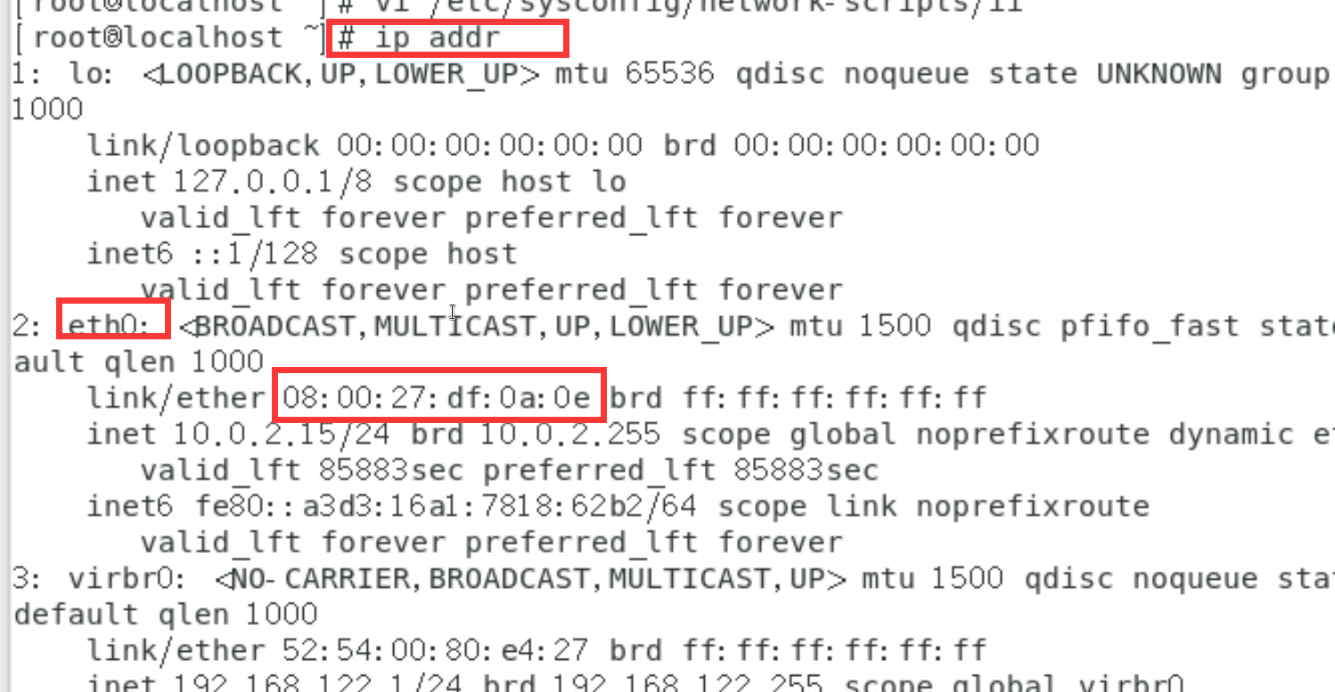  VirtualBox CentOS7 Ping Serive Network Restart 