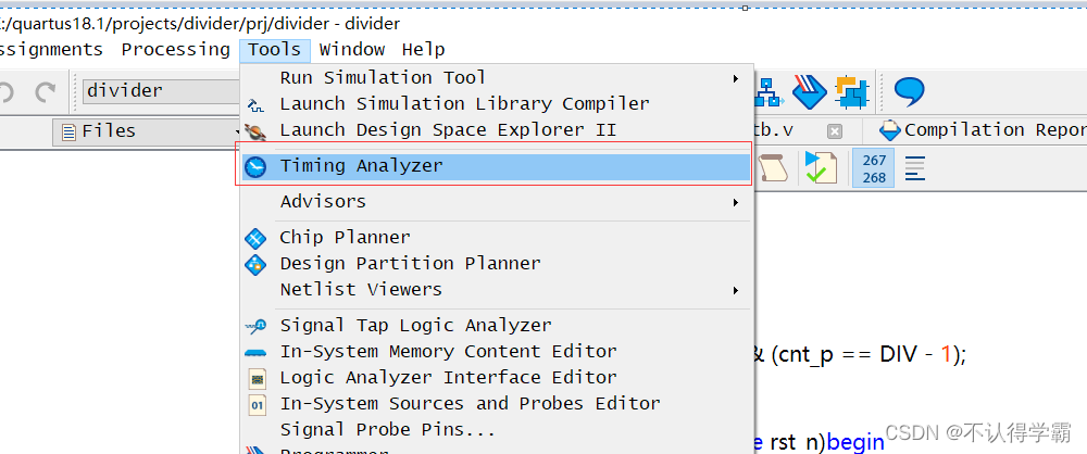 Quartus Timing Analyzer简单使用_timing analyzer使用实例-CSDN博客