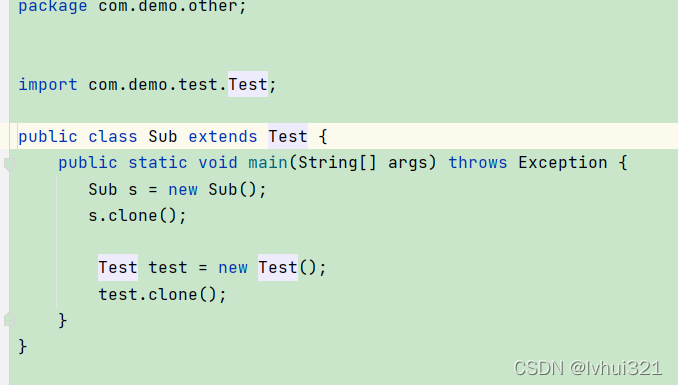 Java中Object.clone方法的权限问题_clone()' has protected access in 'java.lang ...