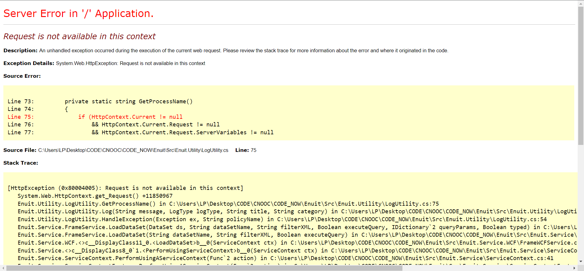 WebService——Server Error in ‘/‘ Application._server error in ...