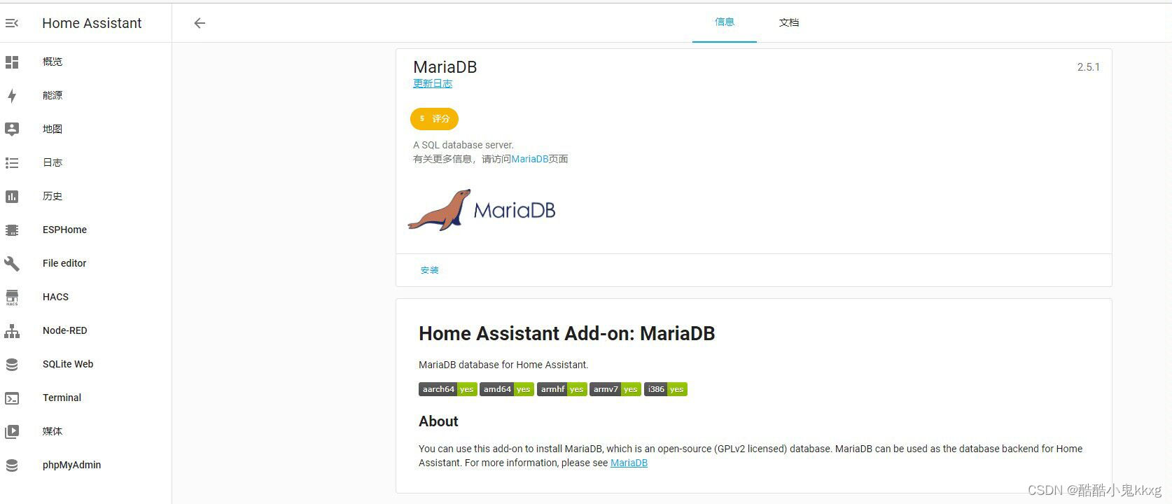 在Home Assistant 添加MariaDB数据库_homeasstant 加载项商店CSDN博客