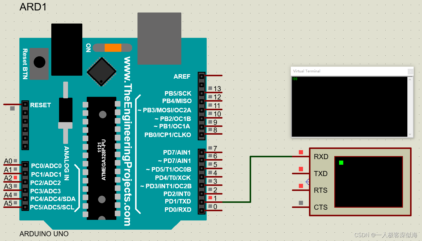 arduinounor3的寄存器写法1引脚电平状态变化