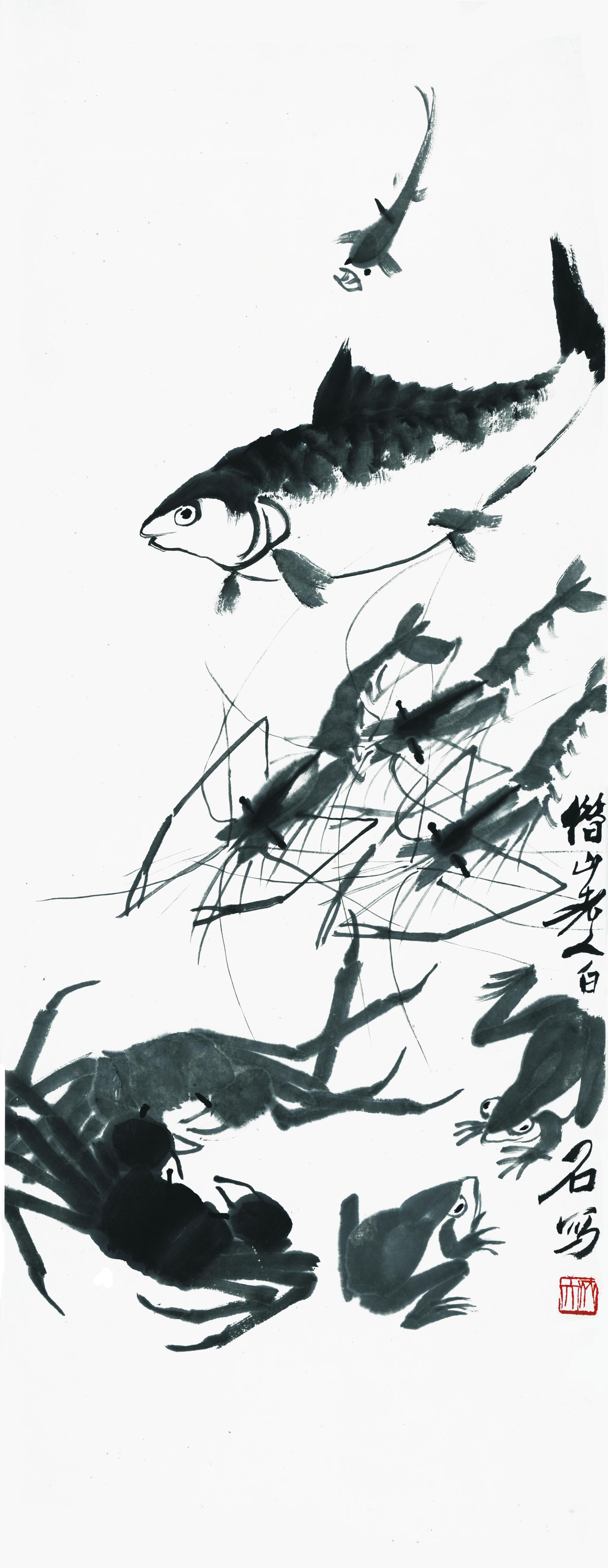 名画382 齐白石《虾蟹二十幅》-csdn博客