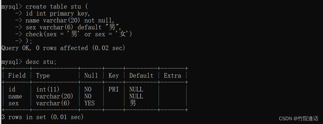 【MySQL】数据库的约束