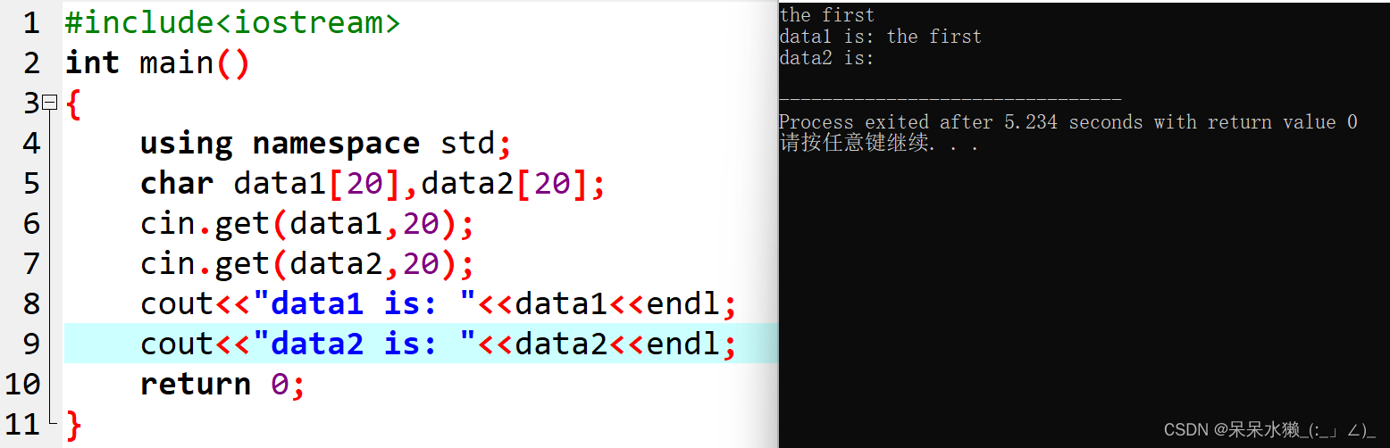 关于c++数组、字符串的读取:cin、getline()、get()、string_c++读取数组-CSDN博客