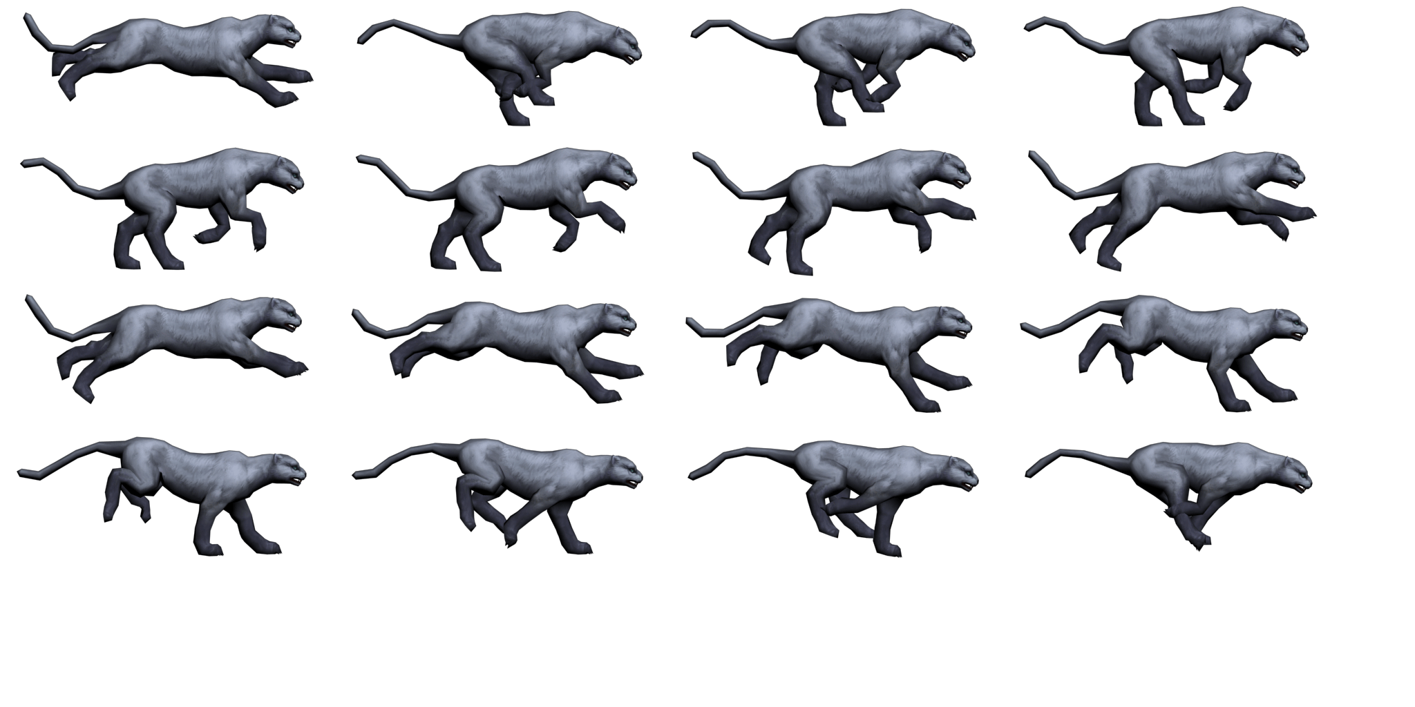 [H5动画制作系列] 奔跑的豹子的四种Demo演化