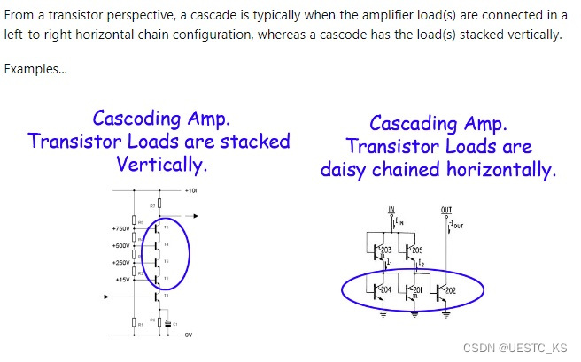 Cascade和Cascode在电路中含义的区别