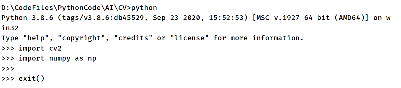 【OpenCV】在Python环境下安装OpenCV并检测是否安装成功