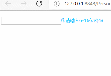 密码框验证信息