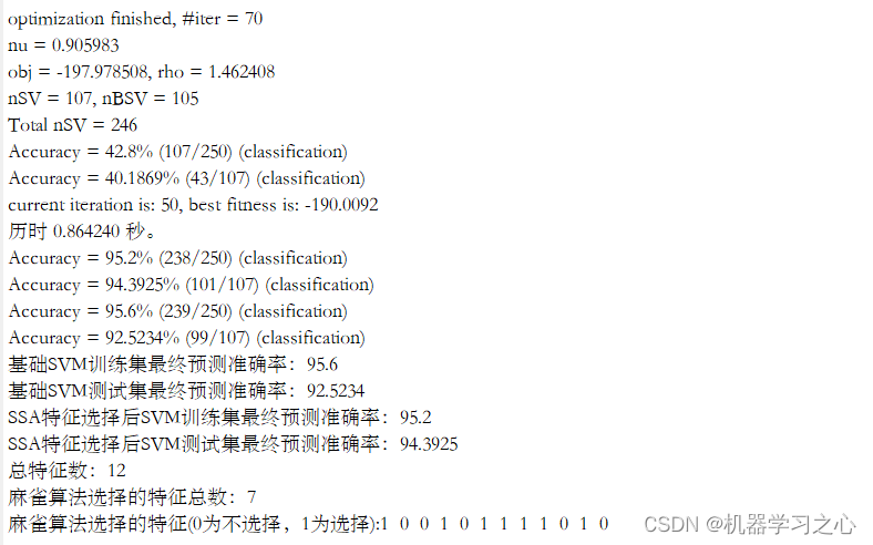 分类预测 | MATLAB实现SSA-FS-SVM麻雀算法同步优化特征选择结合支持向量机分类预测