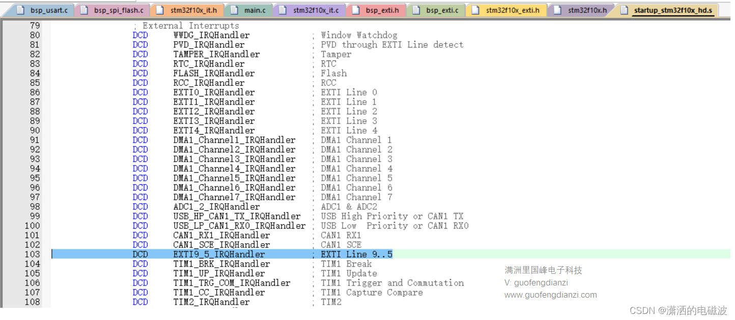 STM32 PB9的外部中断