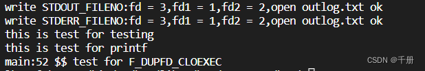 dup、dup2、F_DUPFD、dup3、F_DUPFD_CLOEXEC:实例