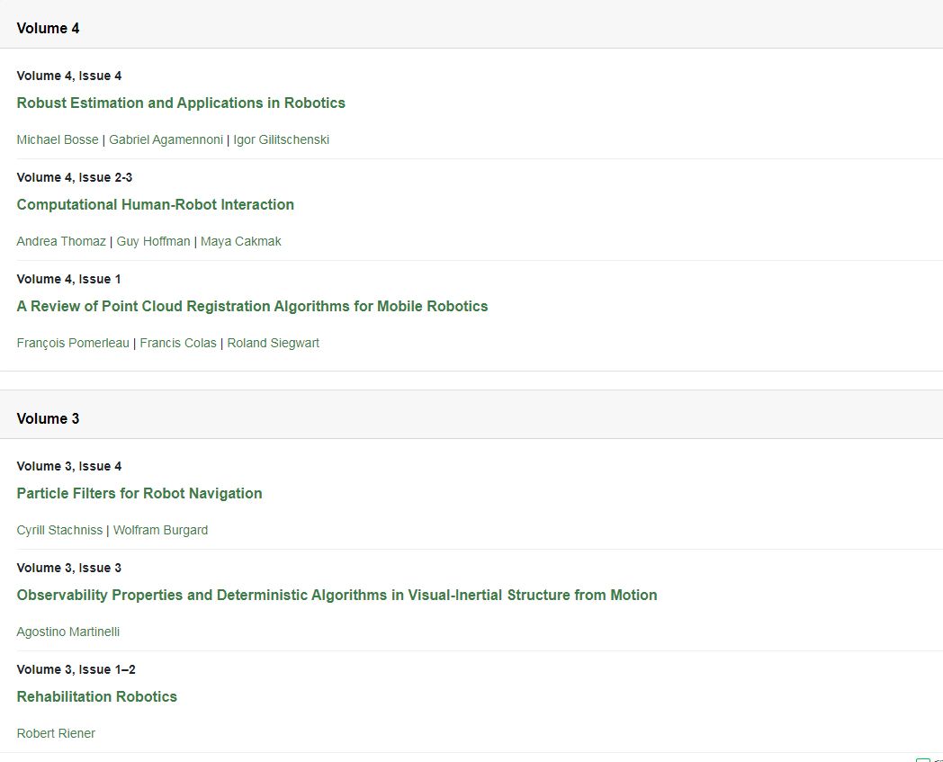  foundations and trends in roboics foundations and trends in