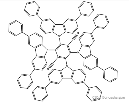 4CzTPN-Ph cas：1416881-55-4，2,3,5,6-四(3,6-二苯基-9-咔唑基)-对苯二腈