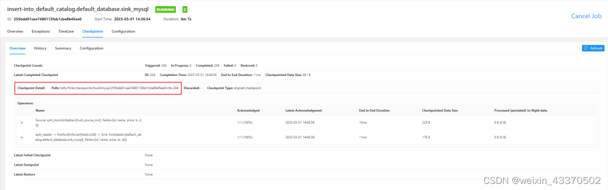 Flink SQL Checkpoint 学习总结_execution.checkpointing.checkpoints-after ...