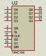 【Proteus仿真】74LS194组成的8个led流水灯