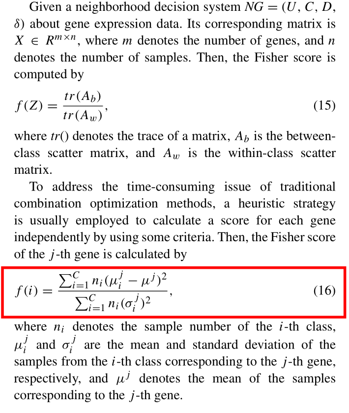 Fisher Score 计算属性重要度Python实现-CSDN博客