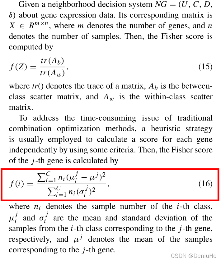 Fisher Score 计算属性重要度Python实现-CSDN博客