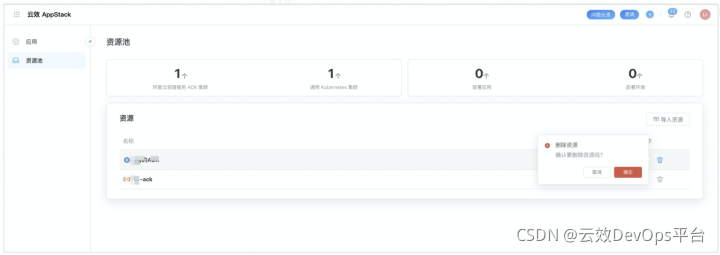 云效应用交付平台 AppStack 之资源管理