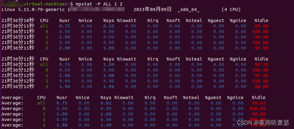 linux下检测CPU性能的mpstat命令安装与用法