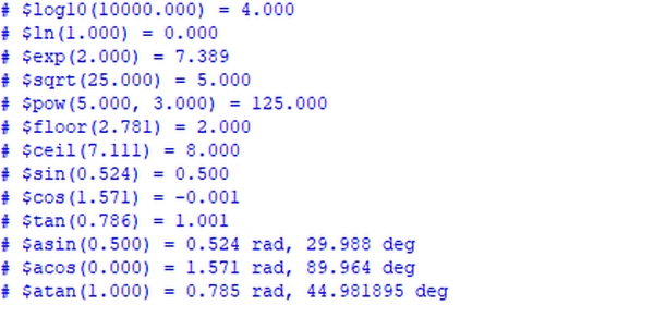 Verilog语法之数学函数