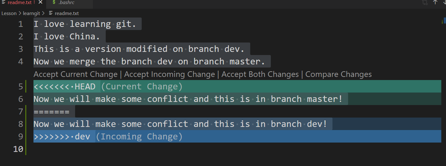 图4：未能融合——readme.txt