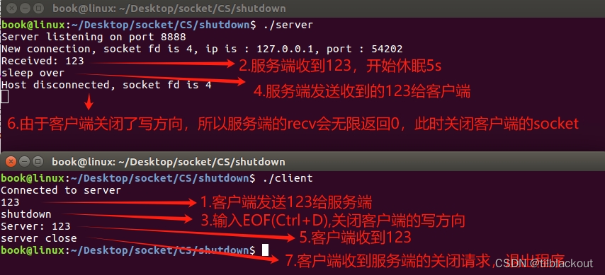 Linux socket编程(8):shutdown和close的区别详解及例子