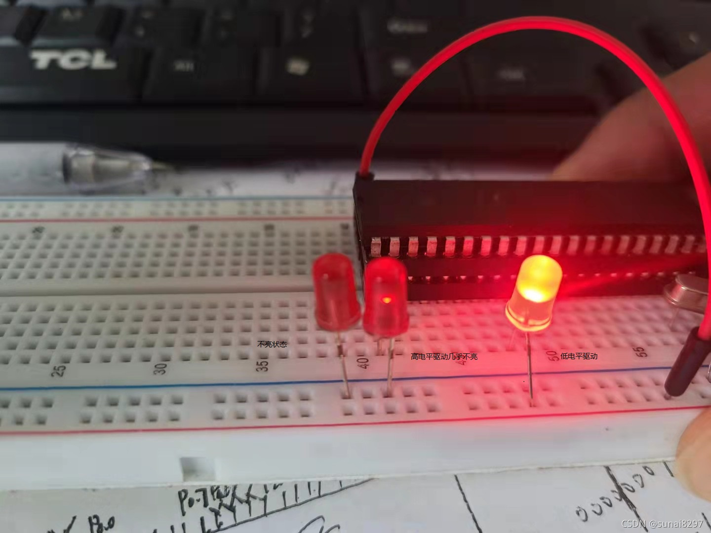 51单片机学习笔记5 点亮LED灯_单片机控制led灯点亮_sunai8297的博客-CSDN博客