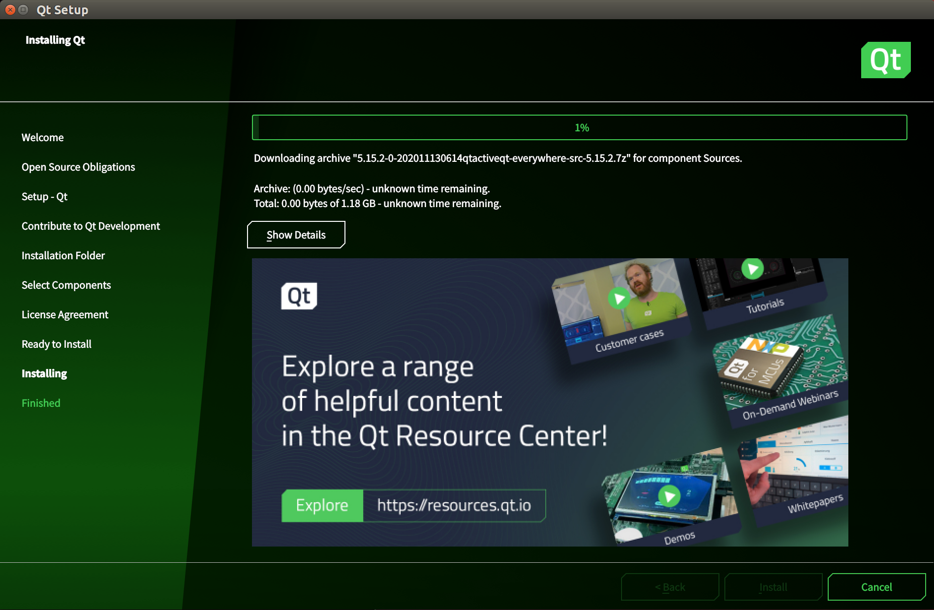 记录ubuntu下安装使用qt