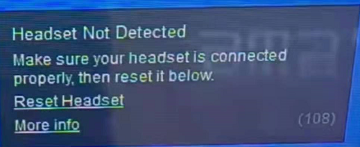 Headset Not Detected