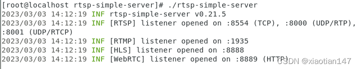 start rtsp server