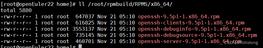 openEuler 22.03 制作openssh9.5p1rpm包