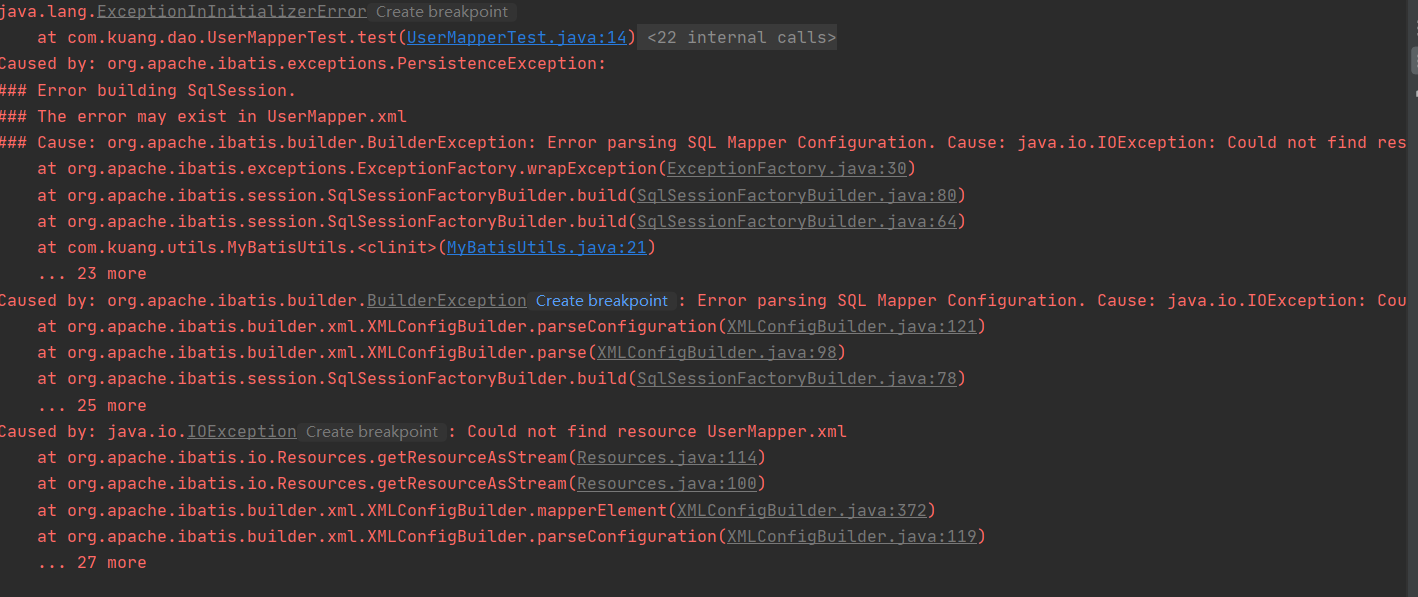 Beginner Mybatis encounters Error building SqlSession - Programmer Sought