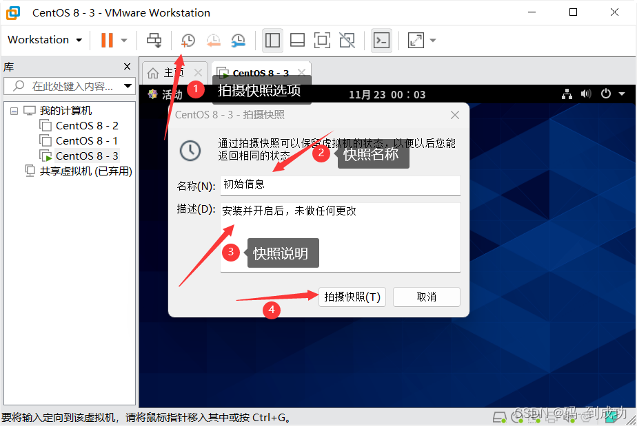 Cent OS 8.2 安装 自定义硬盘 固定IP VMware