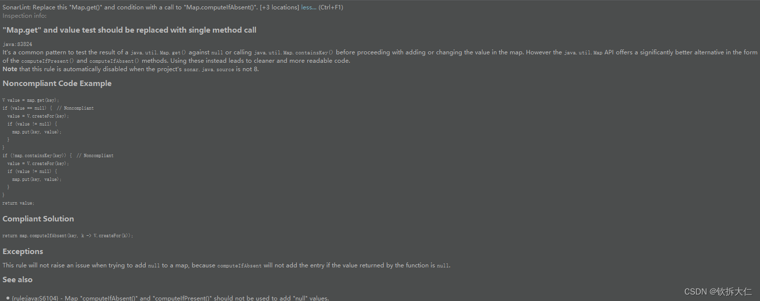  Map get And Value Test Should Be Replaced With Single Method Call 