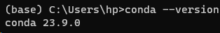 conda -- version