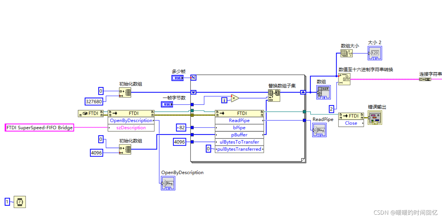 FT601Labview上位机通过 USB3.0 调用读取数据