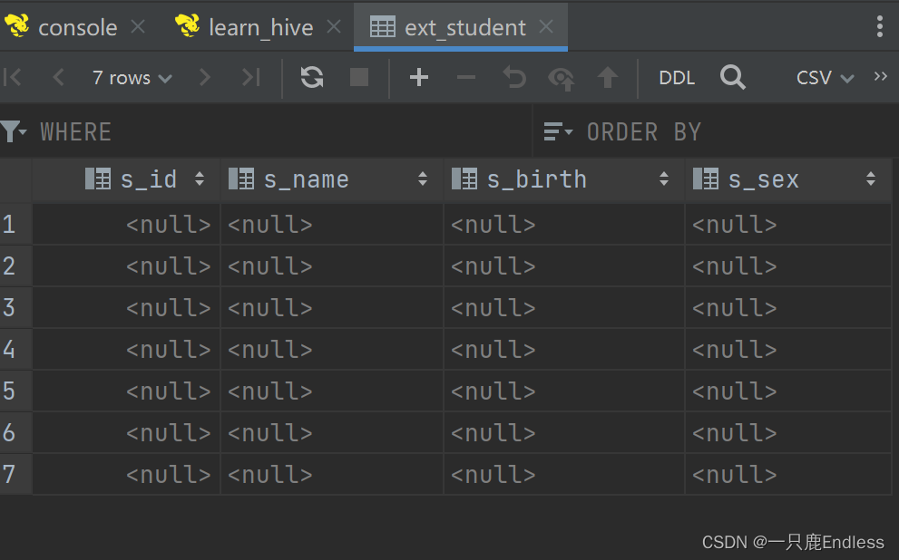 hive建表导入数据后显示NULL_hive导入数据null处理CSDN博客