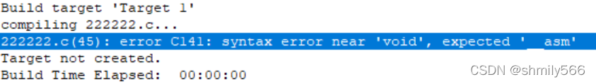 keil中error C141: syntax error near ‘‘, expected ‘__asm‘之类问题_温度传感器实验.c(4 ...